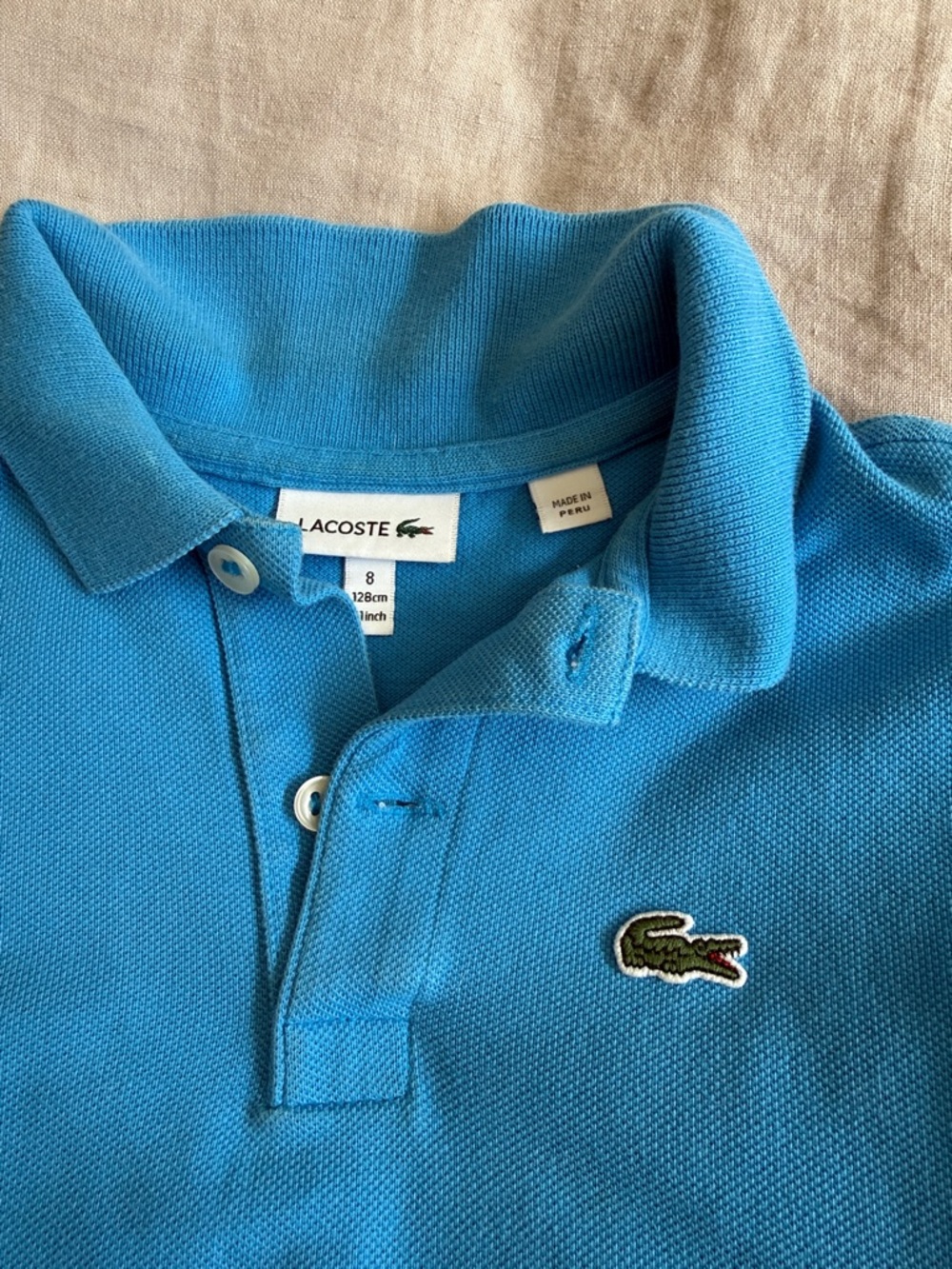 1 LACOSTE Polo 👕 Sz 8 & 1 Blue RALPH LAUREN shirt Sz 7 perfect condition for BOY - Picture 3 of 8